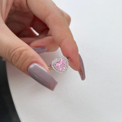 [Violet JW]Delicate Ebullient Heart Shape Wedding Ring