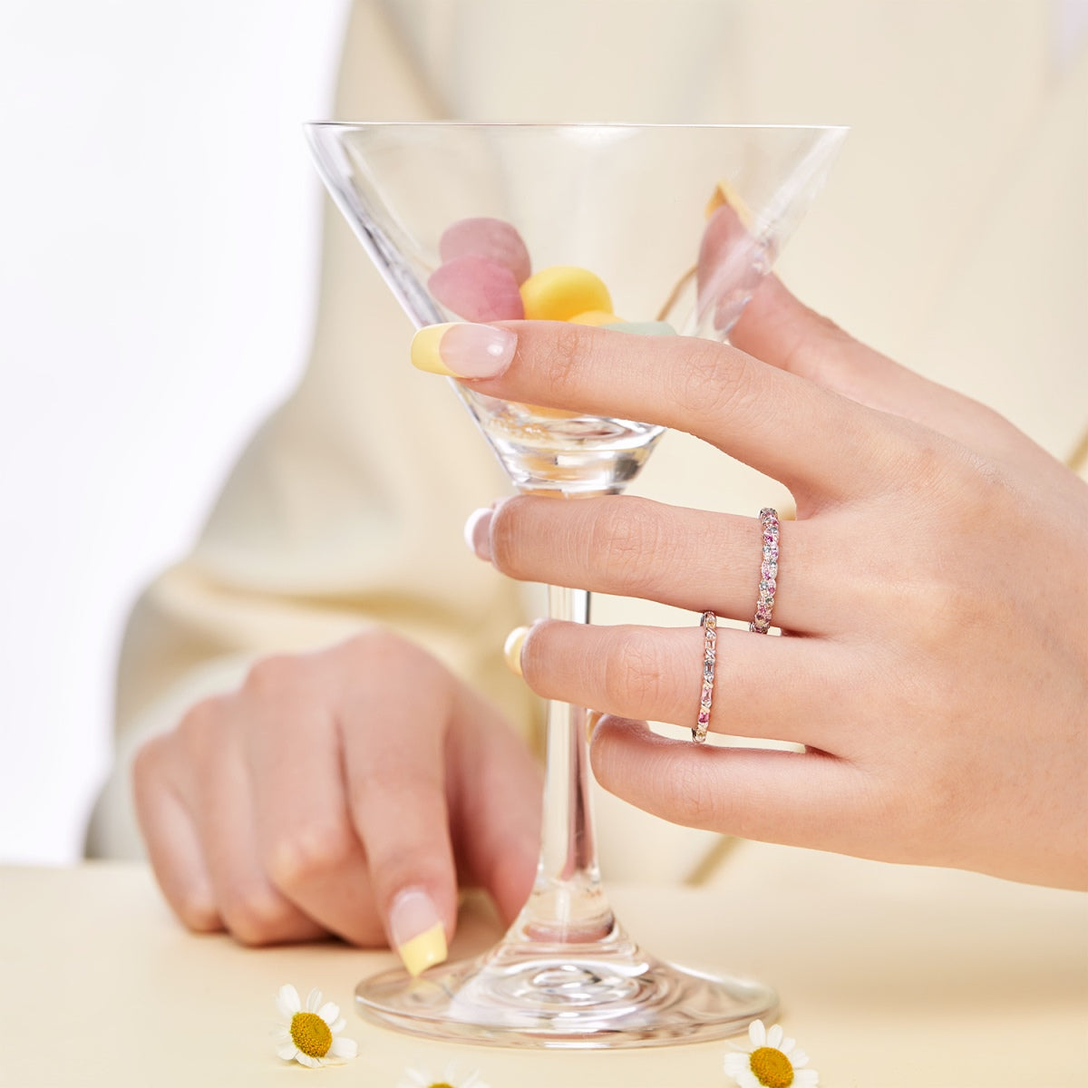 [Violet JW]Dainty Ebullient Round Cut Daily Ring