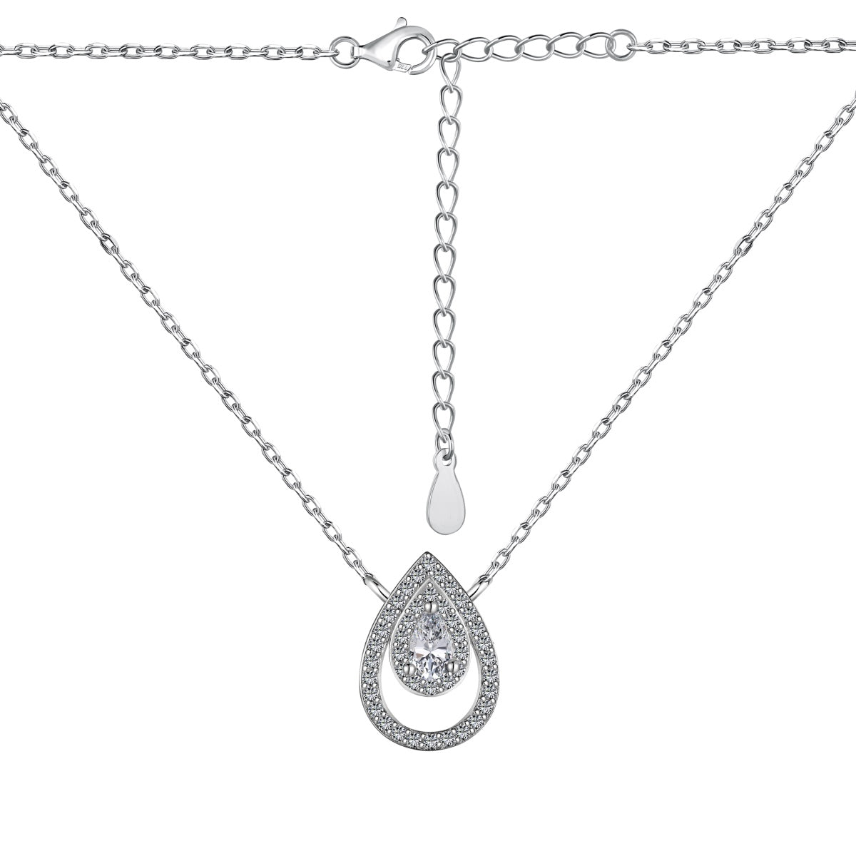 [Violet JW]Sparkling Pear Cut Necklace