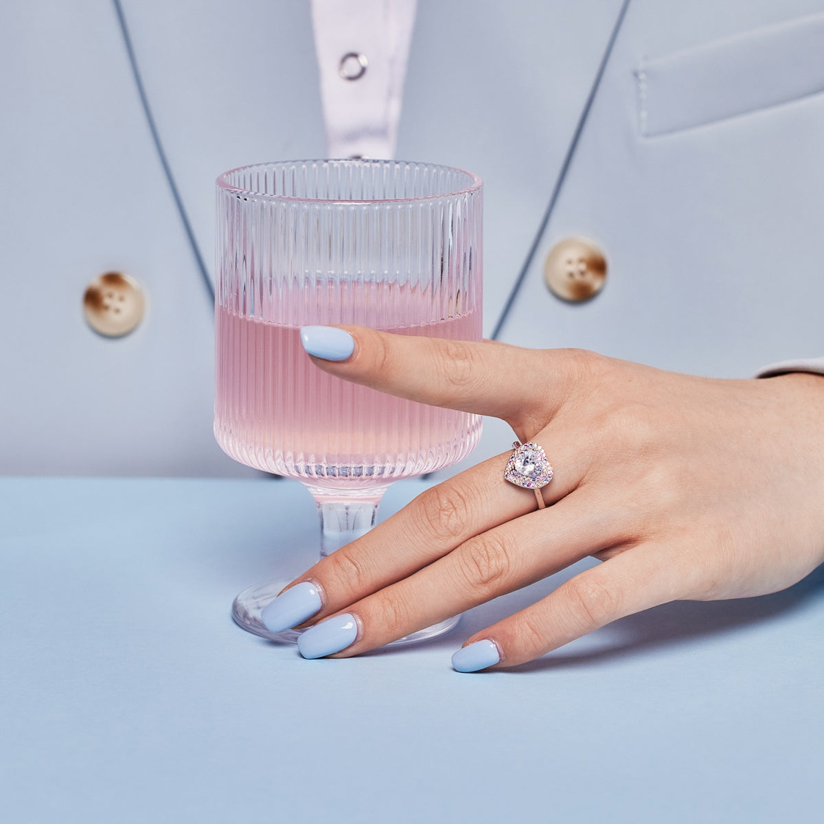 [Violet JW]Delicate Ebullient Heart Shape Wedding Ring