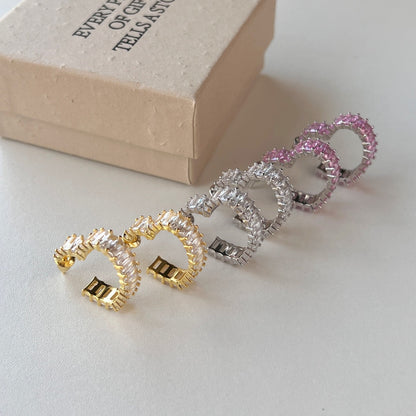 [Violet JW]Radiant Heart Cutout Earrings