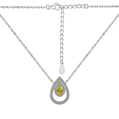 [Violet JW]Sparkling Pear Cut Necklace