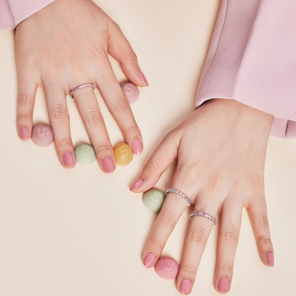 [Violet JW]Radiant Sparkling Round Cut Daily Ring
