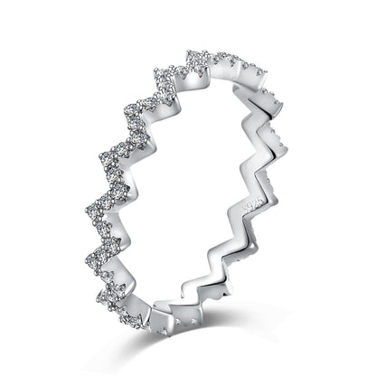 [Violet JW]Delicate Enchanting Wave Shape Daily Ring