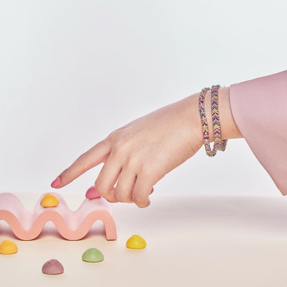[Violet JW]Ornate Sparkling Round Cut Party Bracelet