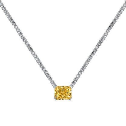 [Violet JW]4.0 Carat Elegant Radiant Cut Necklace