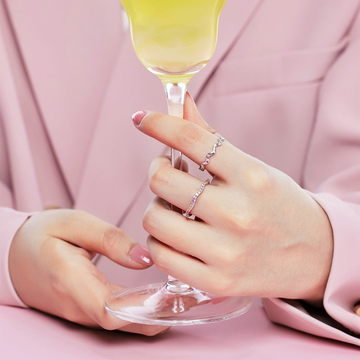 [Violet JW]Dainty Colorful Round Cut Party Ring