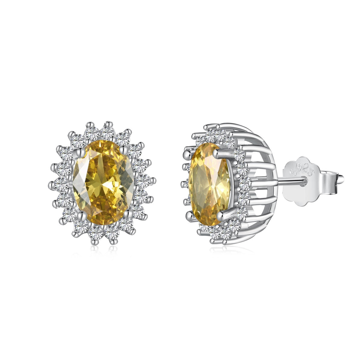 [Violet JW]Delicate Radiant Oval Cut Daily Earrings