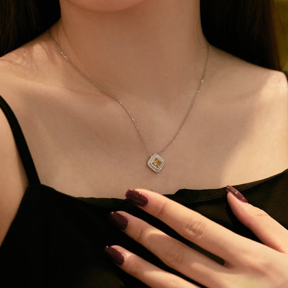 [Violet JW]Sparkling Asscher Cut Necklace