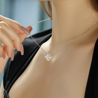 [Violet JW]Spliced Lucky Four-Leaf Clover Versatile Necklace