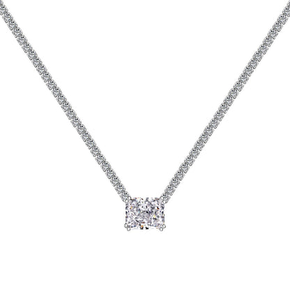 [Violet JW]4.0 Carat Elegant Radiant Cut Necklace