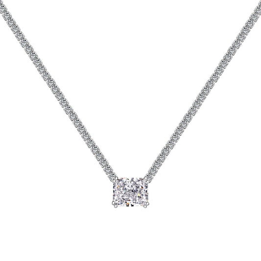 [Violet JW]4.0 Carat Elegant Radiant Cut Necklace