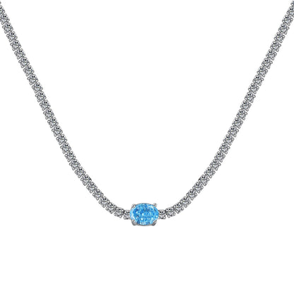 [Violet JW]1.0 Carat Shining Oval Cut Necklace