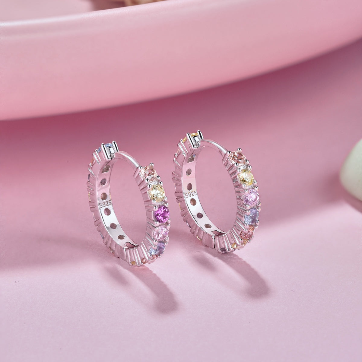 [Violet JW]Radiant Colorful Round Cut Earrings