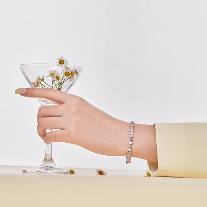 [Violet JW]Dazzling Radiant Multi Cut Daily Bracelet