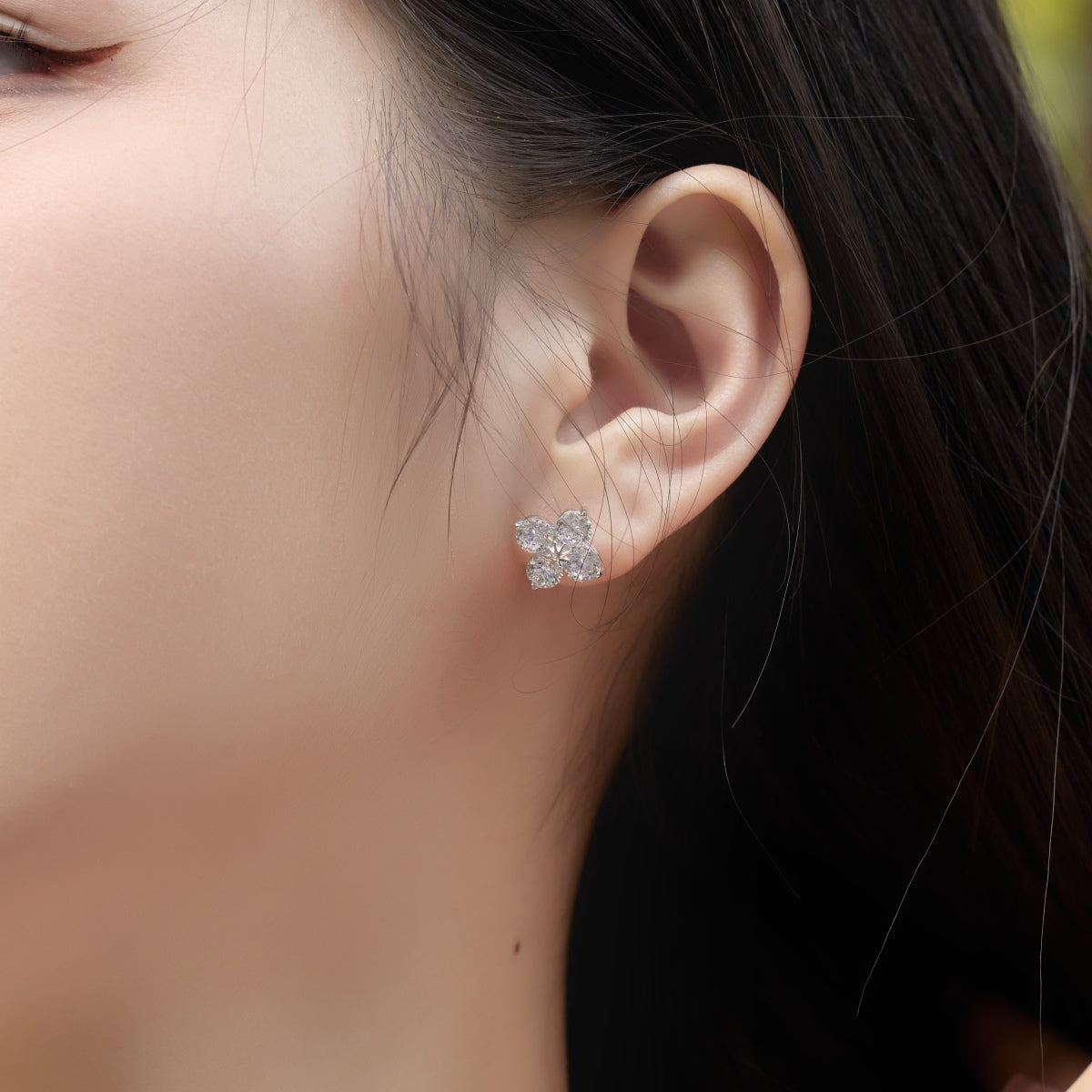 [Violet JW]Four-Leaf Clover Eight-Pointed Star Earrings