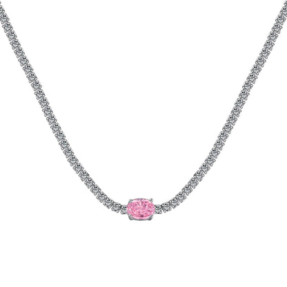 [Violet JW]1.0 Carat Shining Oval Cut Necklace