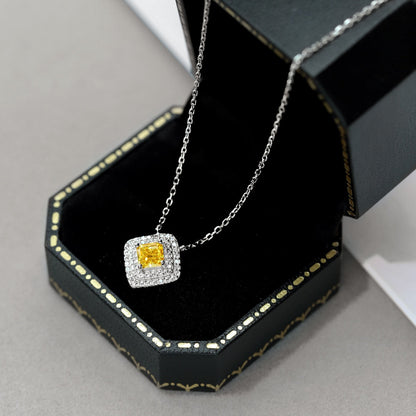[Violet JW]Sparkling Asscher Cut Necklace