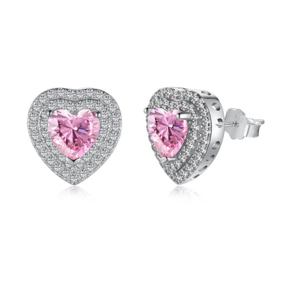 [Violet JW]Dazzling Heart Shape Lover Earrings