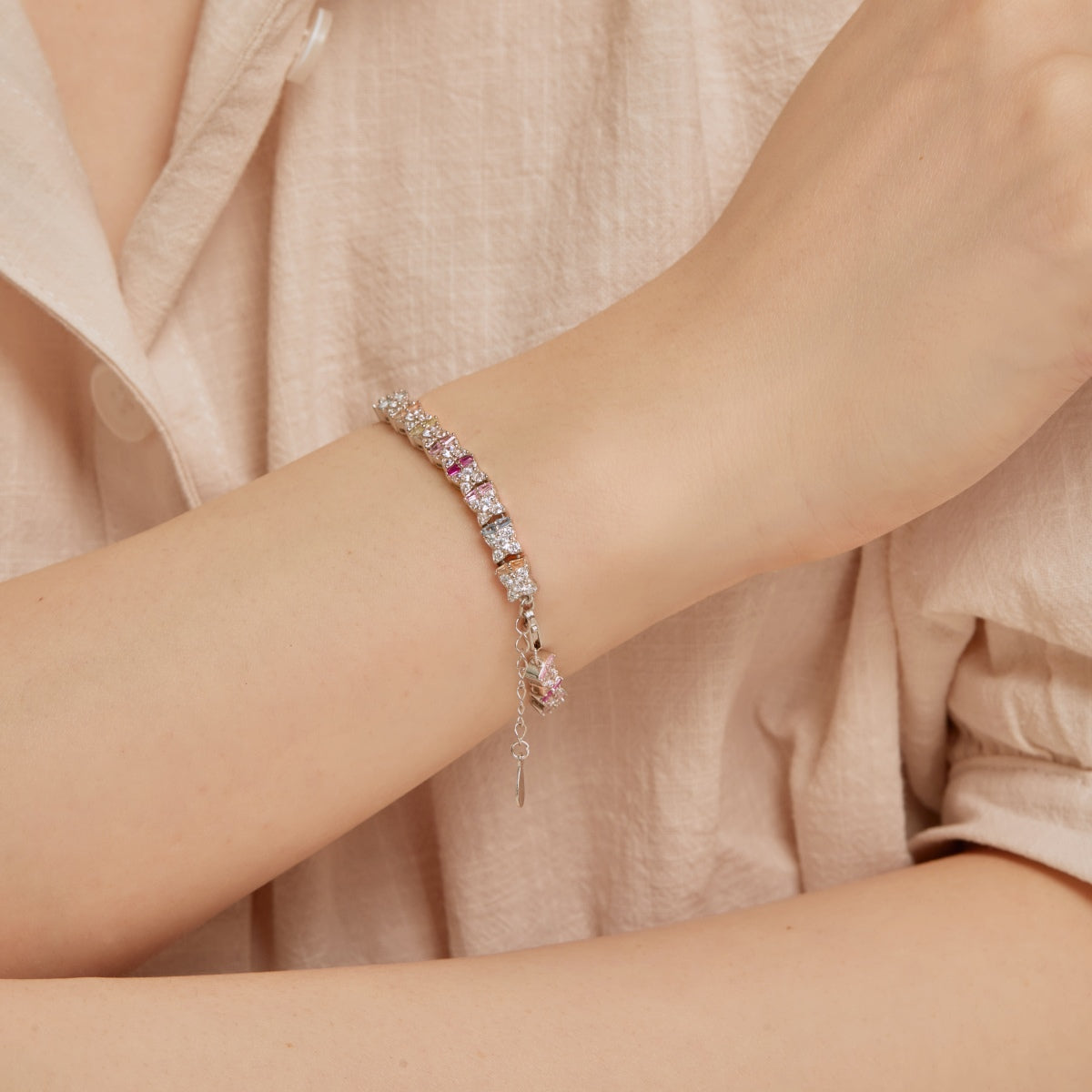 [Violet JW]Unique Colorful Flower Shape Daily Bracelet