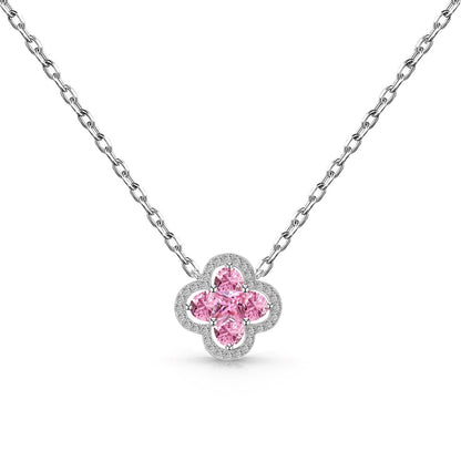 [Violet JW]Spliced Lucky Four-Leaf Clover Versatile Necklace