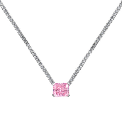 [Violet JW]4.0 Carat Elegant Radiant Cut Necklace