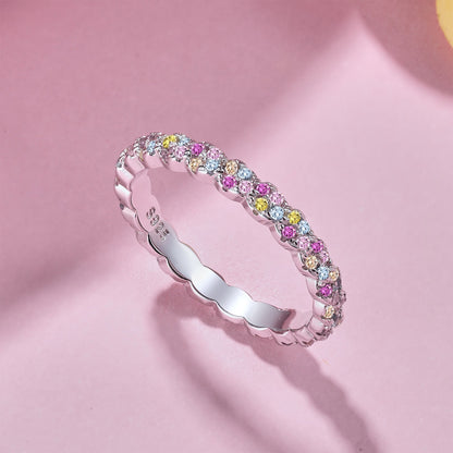 [Violet JW]Dainty Ebullient Round Cut Daily Ring