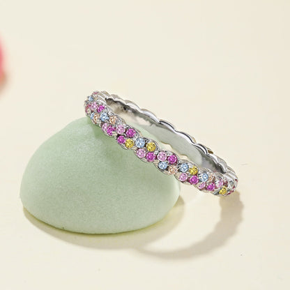 [Violet JW]Dainty Ebullient Round Cut Daily Ring