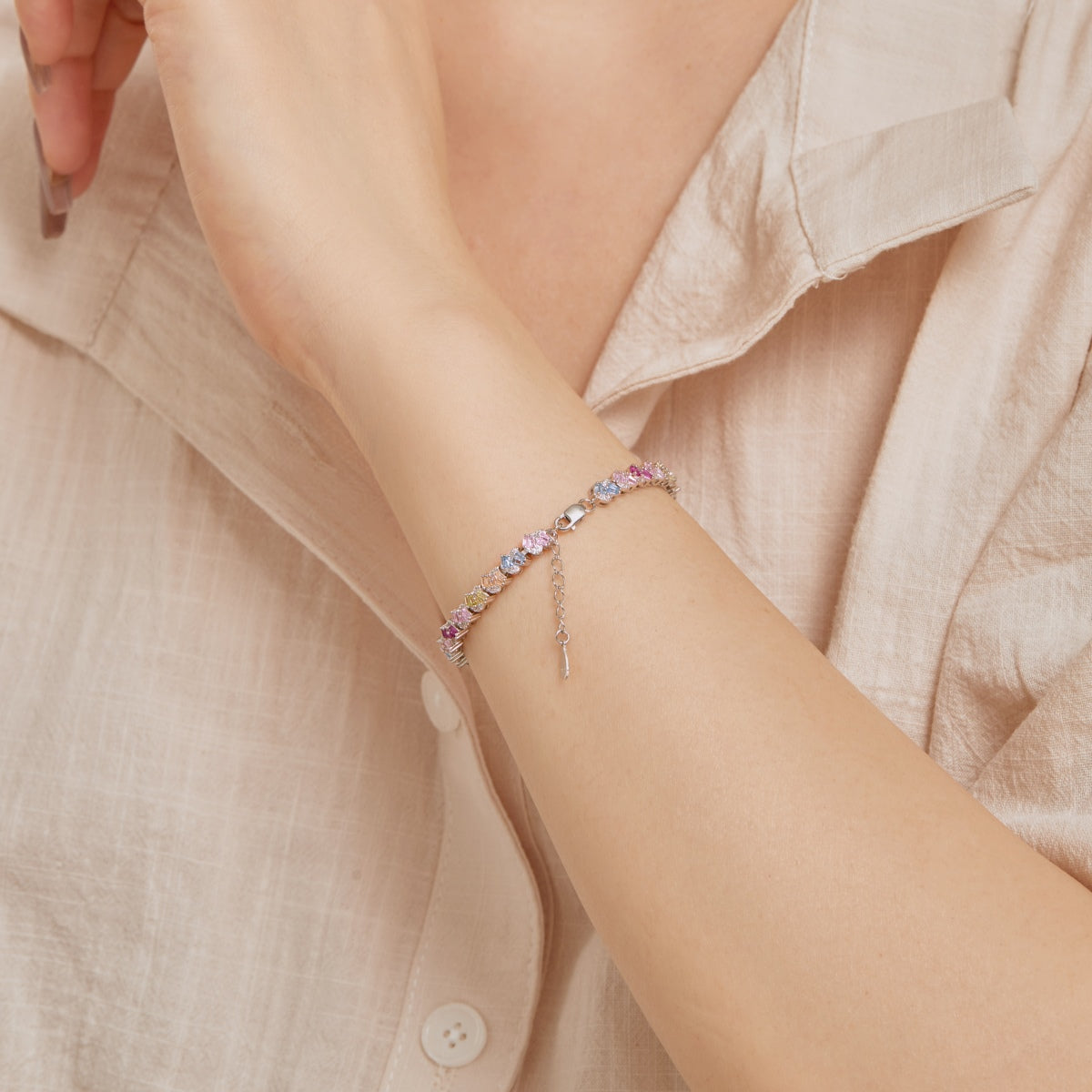 [Baslove] Verziertes buntes Party-Armband in Blumenform