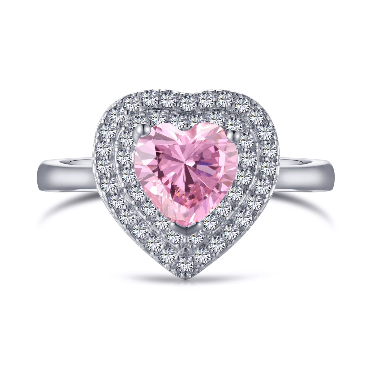 [Violet JW]Delicate Ebullient Heart Shape Wedding Ring