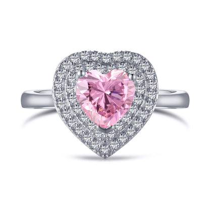 [Violet JW]Delicate Ebullient Heart Shape Wedding Ring