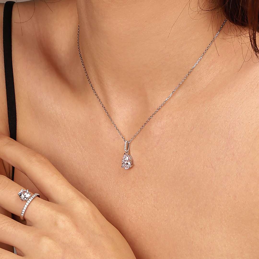 [Violet JW]Delicate Water Drop Shape Fashion Necklace