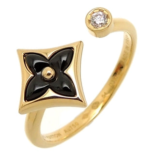 [Baslove]Offener Ring mit Stern und Diamanten