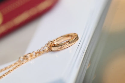 [Baslove] LIEBE HALSKETTE EINSTELLBAR ROSÉGOLD 2 DIAMANT 