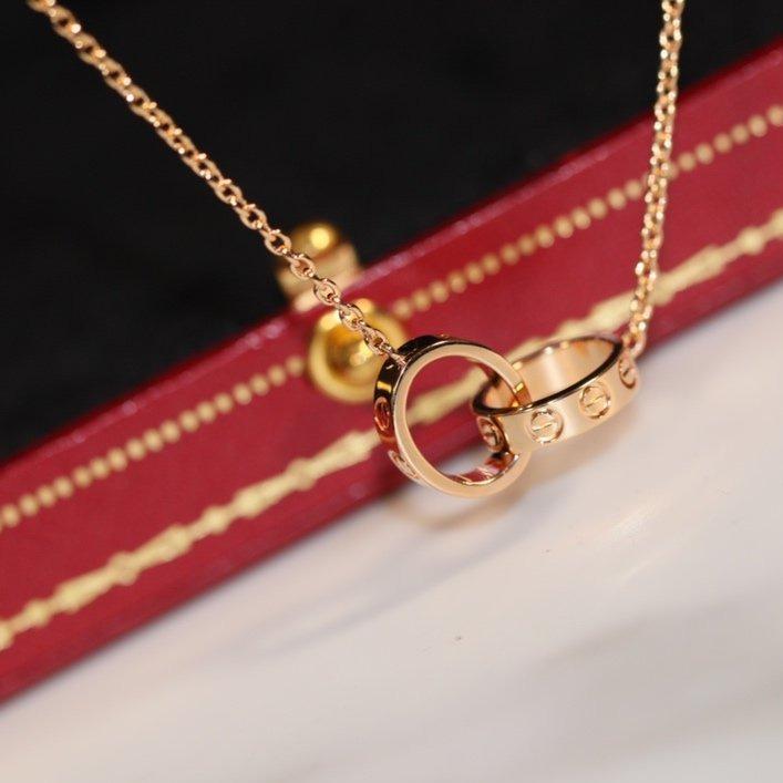 [Baslove] LIEBE HALSKETTE ROSA GOLD UND SILBER 