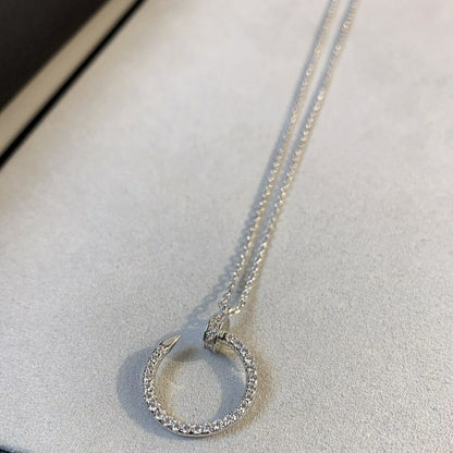 [Baslove]JUSTE HALSKETTE SILBER DIAMANTEN 