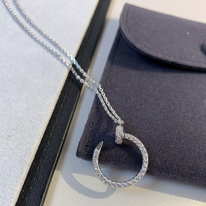 [Baslove]JUSTE HALSKETTE SILBER DIAMANTEN 