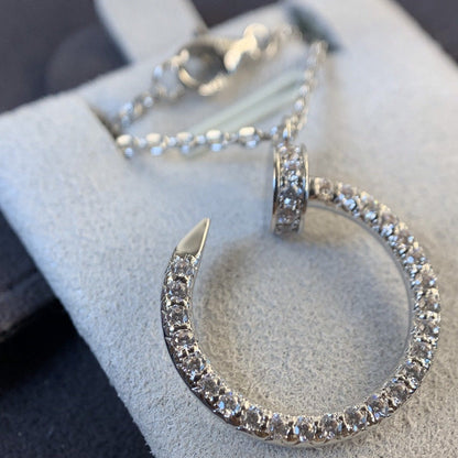 [Baslove]JUSTE HALSKETTE SILBER DIAMANTEN 
