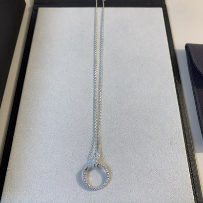 [Baslove]JUSTE HALSKETTE SILBER DIAMANTEN 