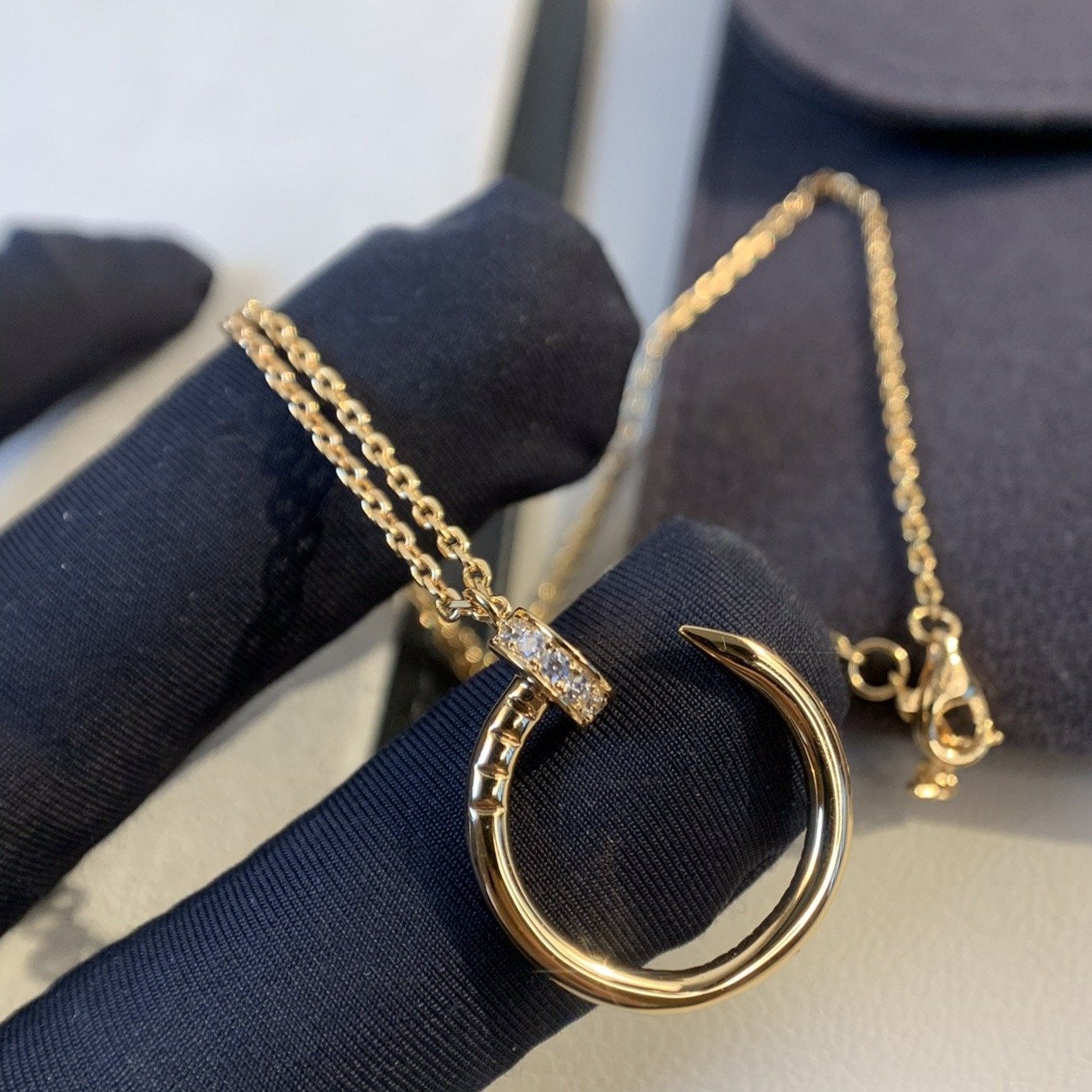 [Baslove]JUSTE HALSKETTE ROSGOLD DIAMANTEN 