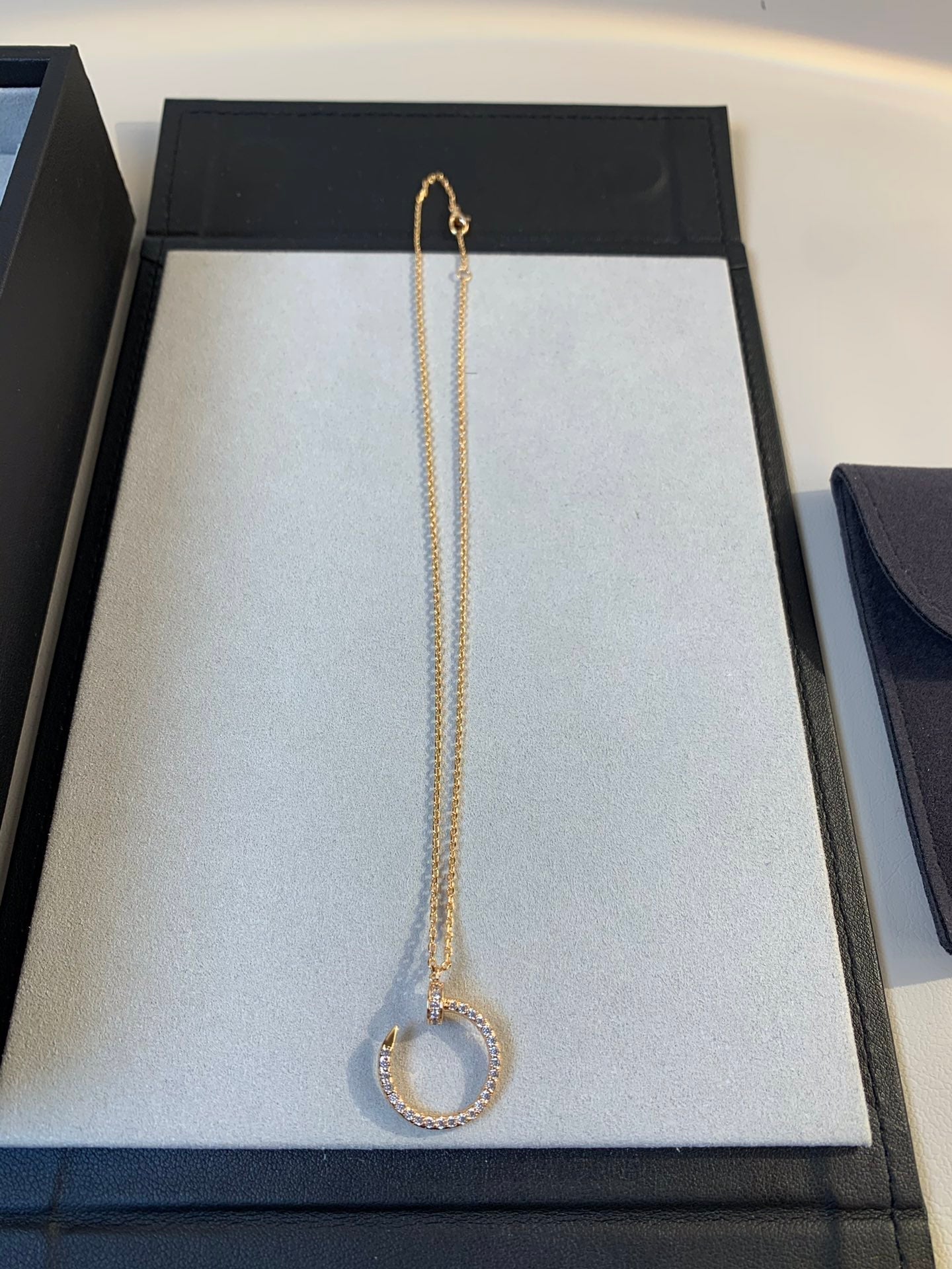 [Baslove]JUSTE HALSKETTE ROSGOLD DIAMANTEN 