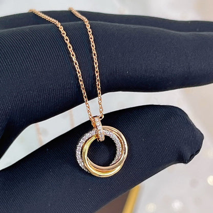 [Baslove]TRINITY HALSKETTE SILBER GOLD ROSGOLD DIAMANTEN 