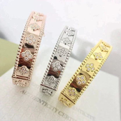 [Baslove]クローバーブレスレット 8MM ダイヤモンド