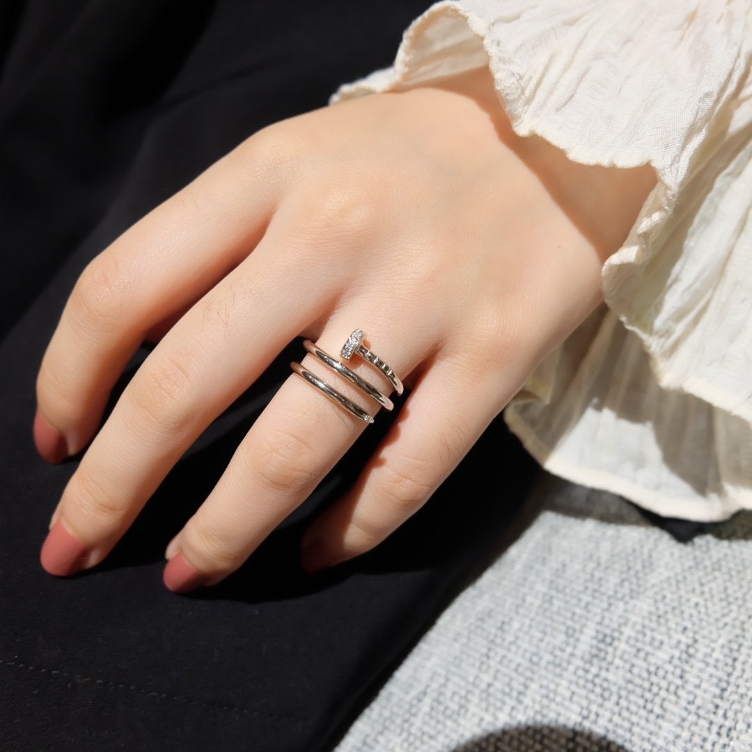 [Baslove]JUSTE リング 1.8MM シルバー ダブルロウ