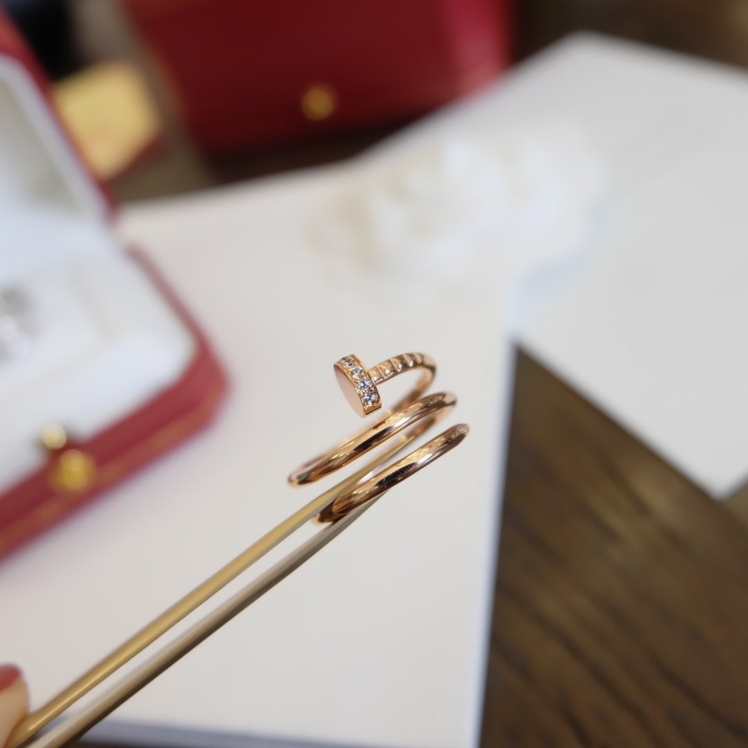 [Baslove]JUSTE リング 1.8MM ピンクゴールド ダブルロウ