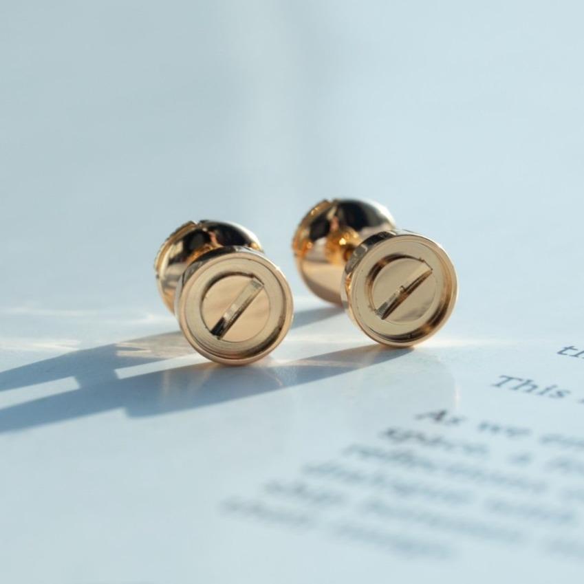 [Baslove]ラブイヤリング ピンクゴールド 10MM