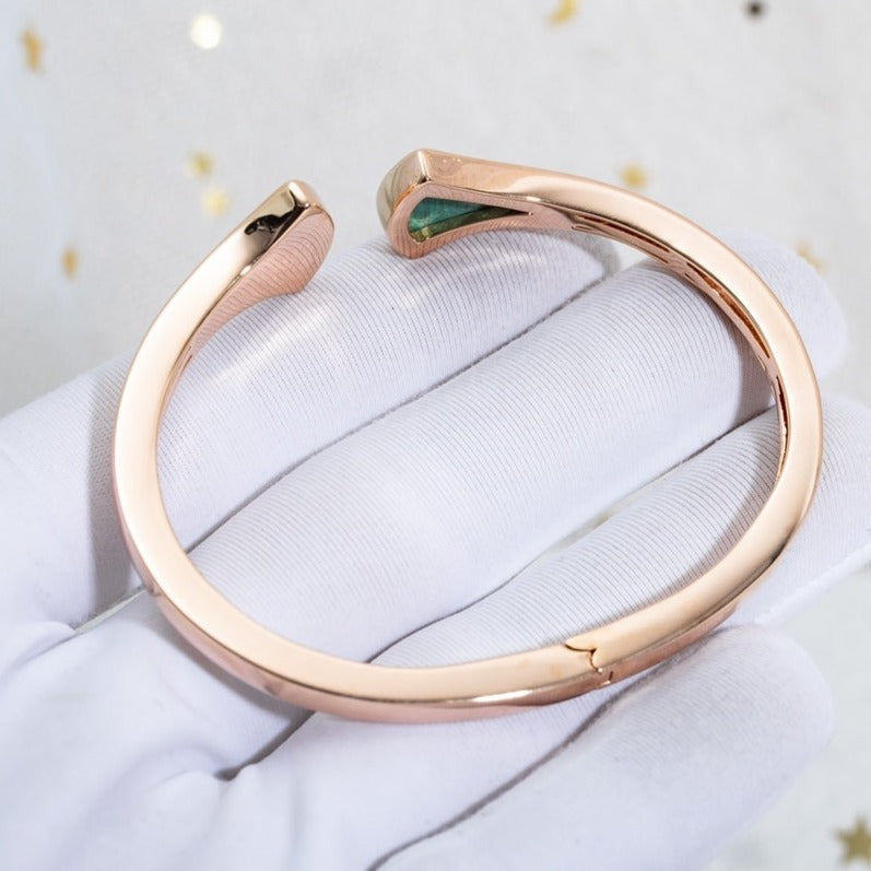 [Baslove]DREAM ARMBAND OFFEN MALACHIT ROSA GOLD