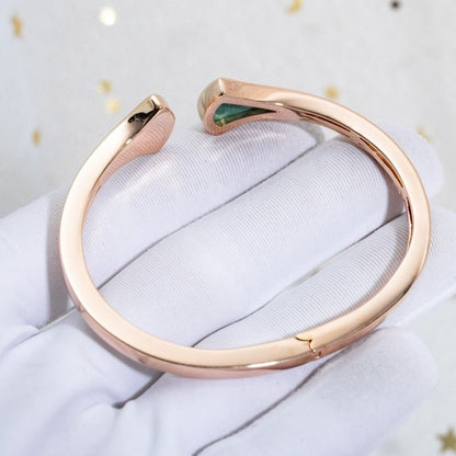 [Baslove]DREAM ARMBAND OFFEN MALACHIT ROSA GOLD