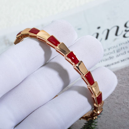 [Baslove]SERPENTI ARMBAND ROSGOLD RUBELLIT