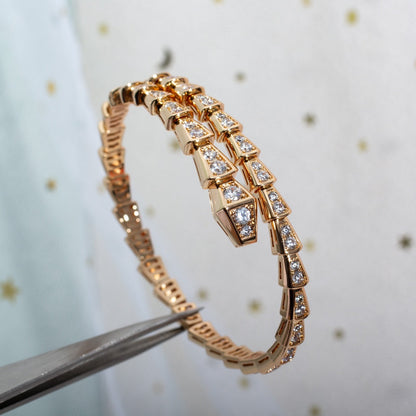 [Baslove]SERPENTI ARMBAND 6,8 MM ROSGOLD DIAMANT 